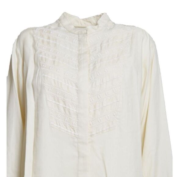 Isabel Marant Étoile Britten Blouse In Ecru Cotton With Embroidery NWT Size 38/ - Picture 3 of 15